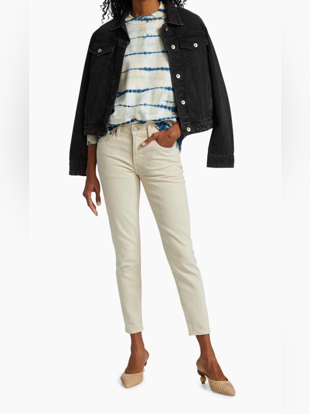 Moussy Vintage. Wolfcreek Skinny Jean. Beige. Size 31.